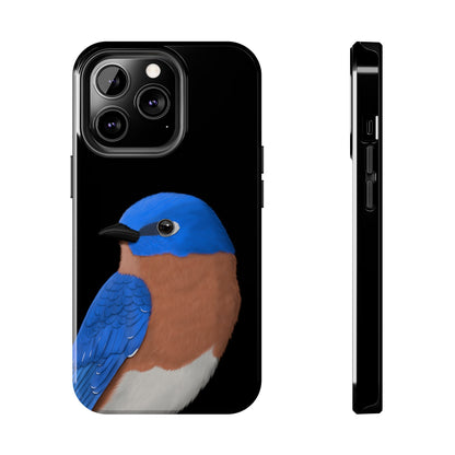 Bluebird Bird Art Tough Phone Case Black