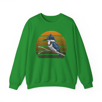 Belted Kingfisher Sweatshirt | Bird Watcher Crewneck | Unisex Songbird Gift for Bird Lovers