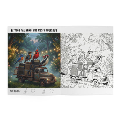 The Backyard Birds Official Coloring Book: A Funny Rock Band Adventure