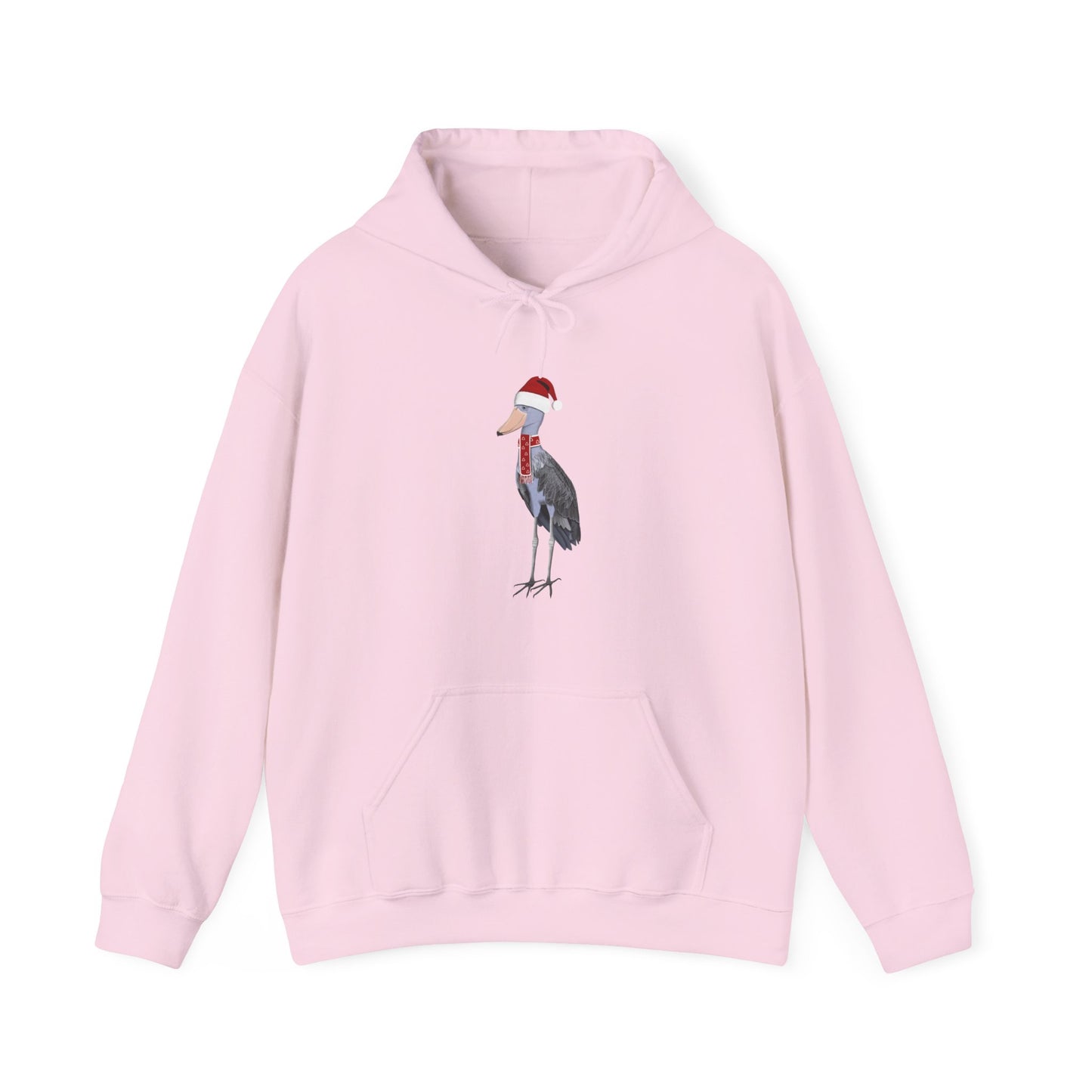 Shoebill Christmas Bird with Santa Hat Birdwatcher Birdlover Hoodie