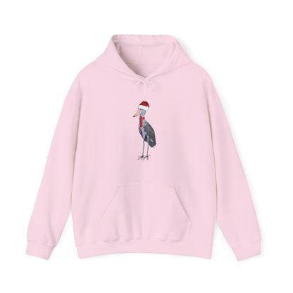 Shoebill Christmas Bird with Santa Hat Birdwatcher Birdlover Hoodie