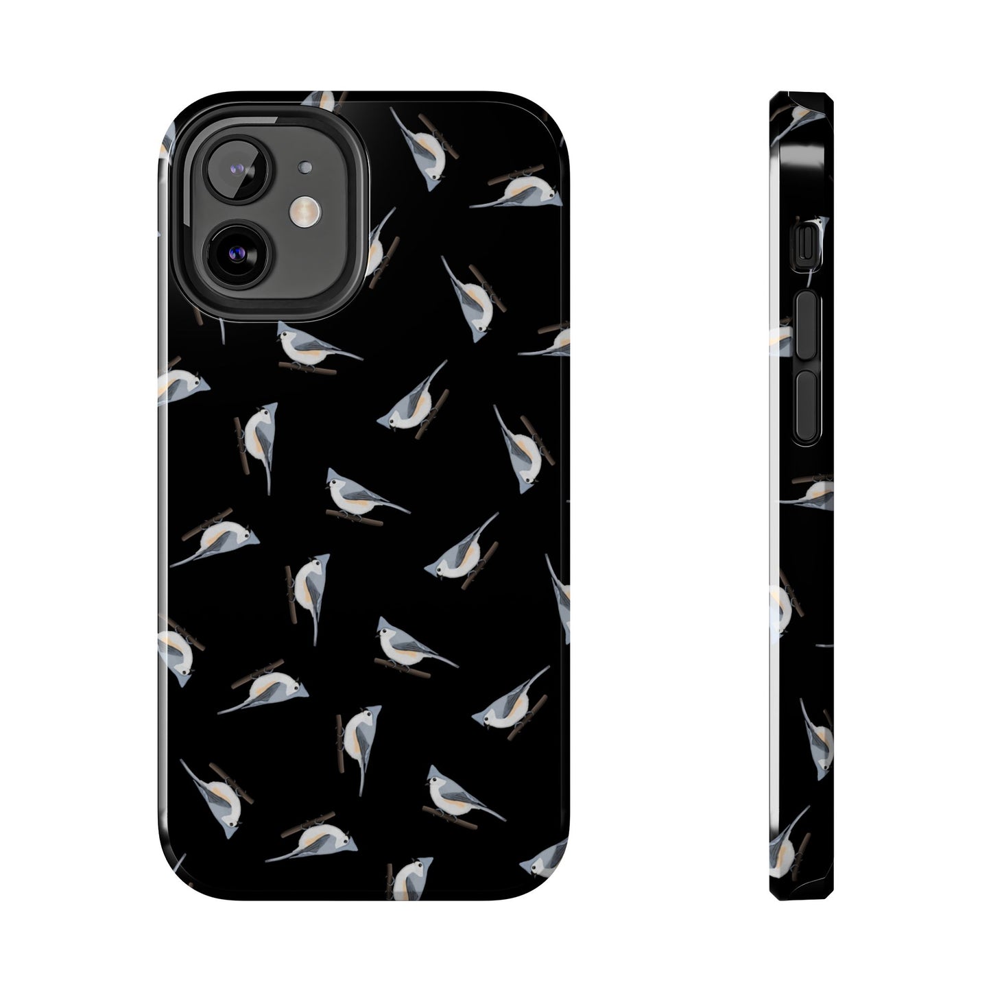 Tufted Titmouse Phone Case on animal lover background