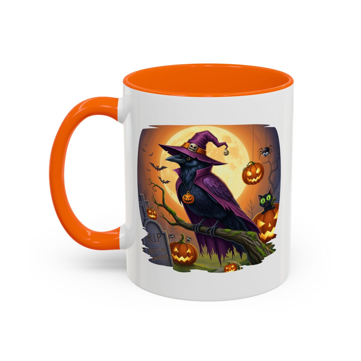 Black Raven Halloween Bird Mug - Perfect Bird Lover Gift for Spooky Season