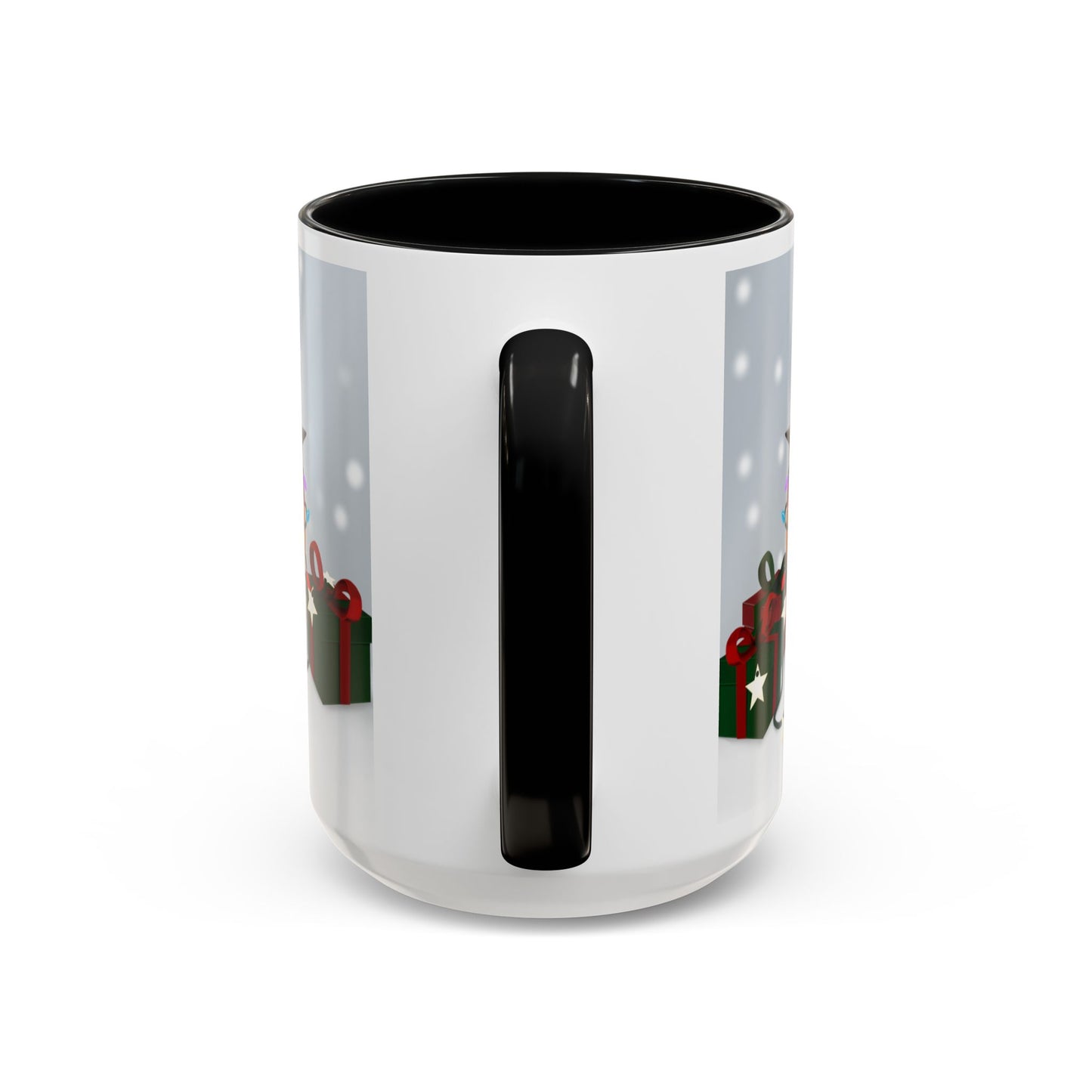 European Robin with Christmas Hat and Scarf Snow Bird Coffee Mug