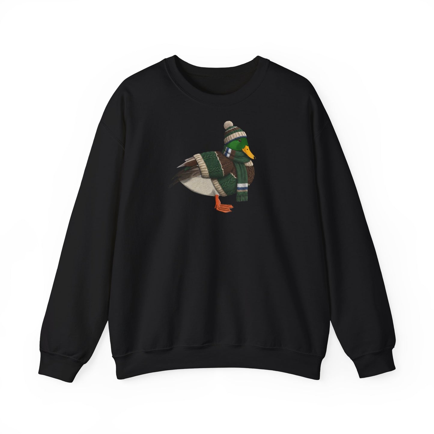 Ente in Strick Weihnachts-Sweatshirt | Unisex Vogel Sweater für Vogelfreunde & Vogelbeobachter