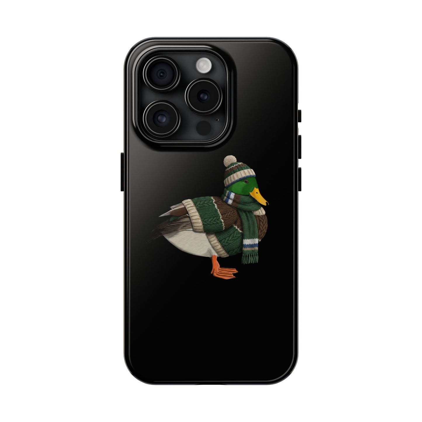 鳥のアートが描かれたマラードの二層式iPhoneケース – 鳥類学者や鳥愛好家へのプレゼントに最適