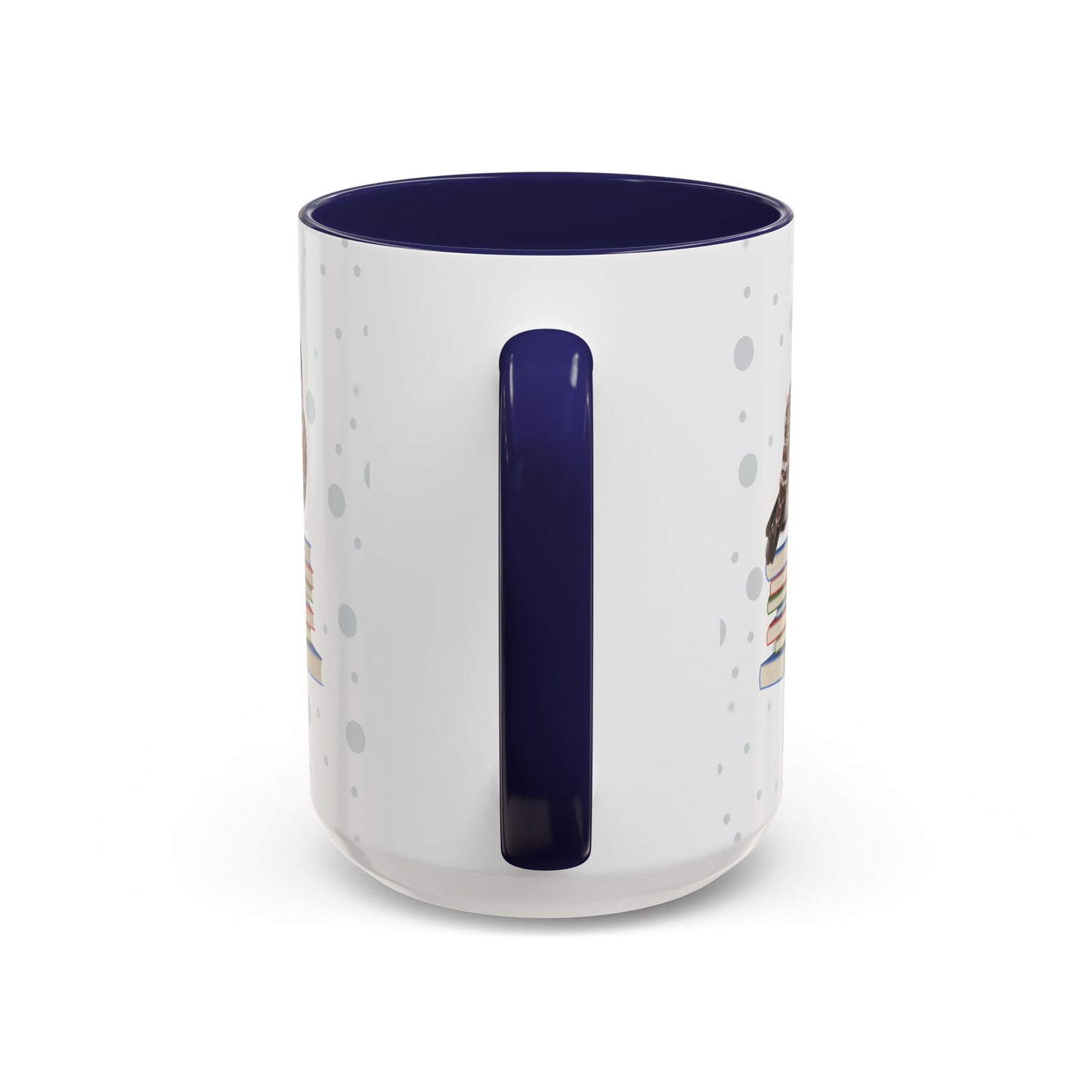 Cute Owl on Books Teacher Mug – Two-Tone Classroom Coffee Cup