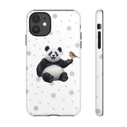 Rotkehlchen mit Panda iPhone & Google Pixel Tiermotiv Handyhülle - Tierisch guter Schutz