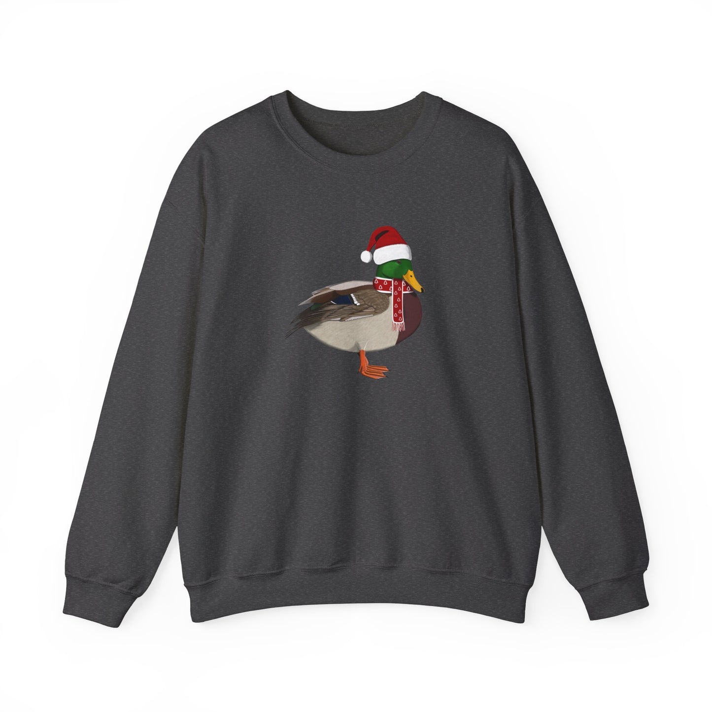 Mallard with Christmas Hat Bird Birdwatcher Sweatshirt