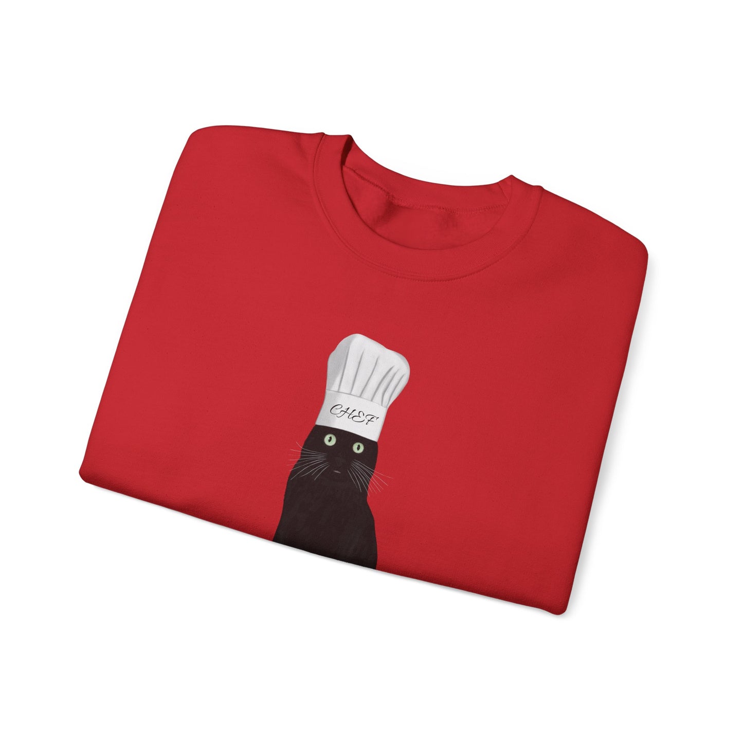 Black Cat Kitchen Chef Cat Lover Sweatshirt