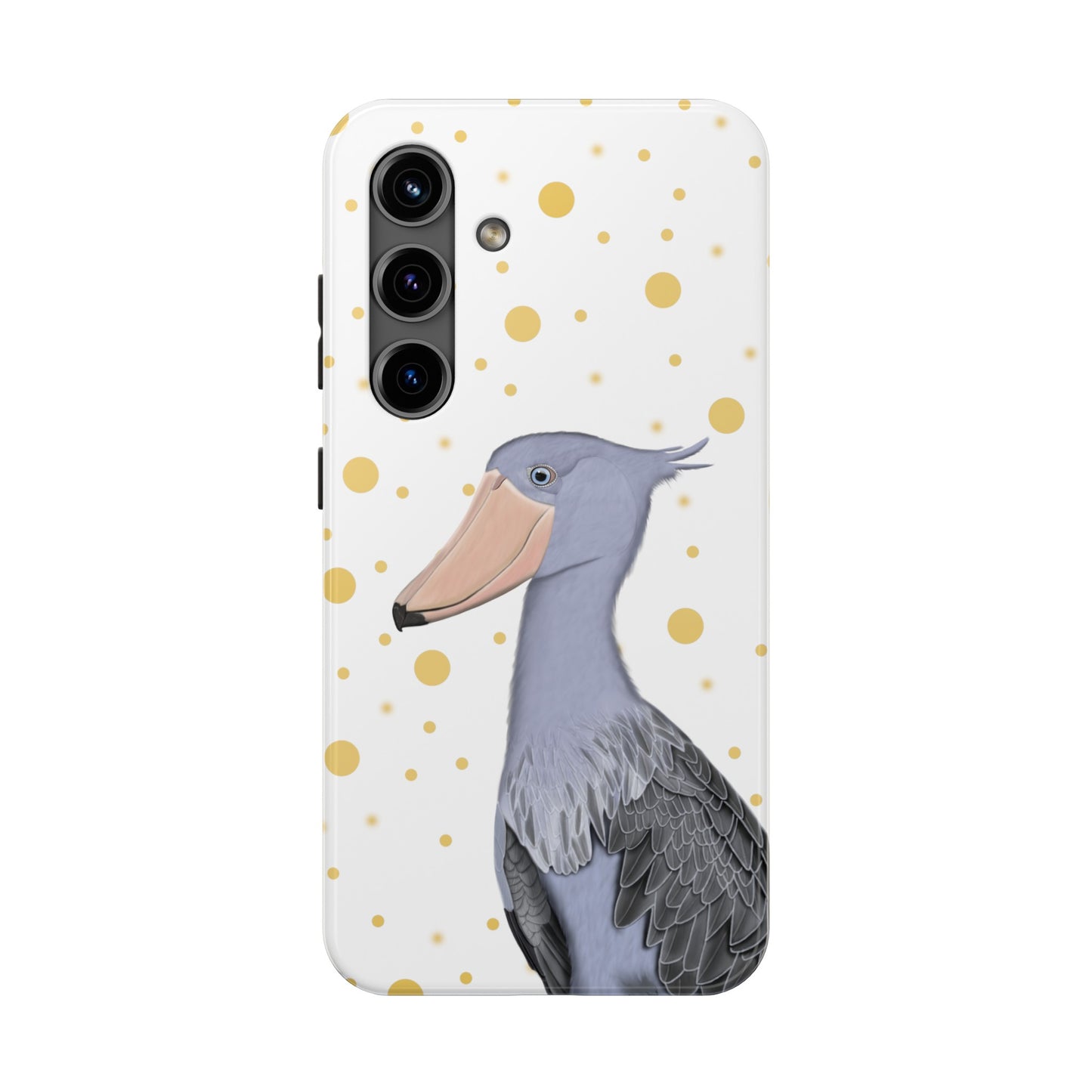 Shoebill Bird Art Tough Phone Case White