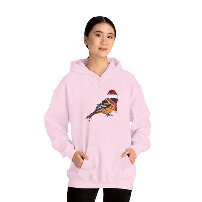 Baltimore Oriole with Fairy Lights Christmas Bird Hoodie