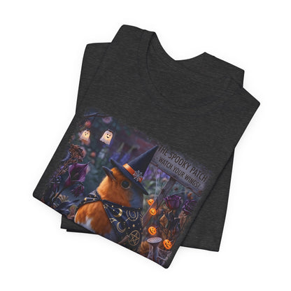 Robin Rosi Halloween Witch T-Shirt for Spooky Season and Cozy Fall Lovers