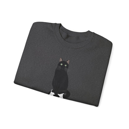 Black Cat with Soccer Cat Lover Sweatshirt