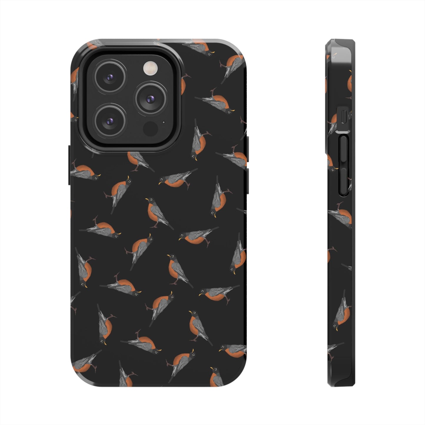 American Robin iPhone Case Black – Premium Tough Phone Cover for Bird Lovers