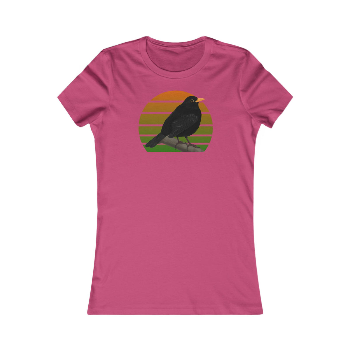 Amsel Frauen T-Shirt mit Bird Graphic Tee Hintergrund