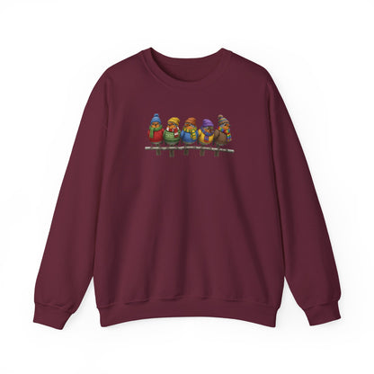 Rotkehlchen in Strick Winter-Sweatshirt | Unisex Vogel Sweater für Vogelfreunde & Vogelbeobachter