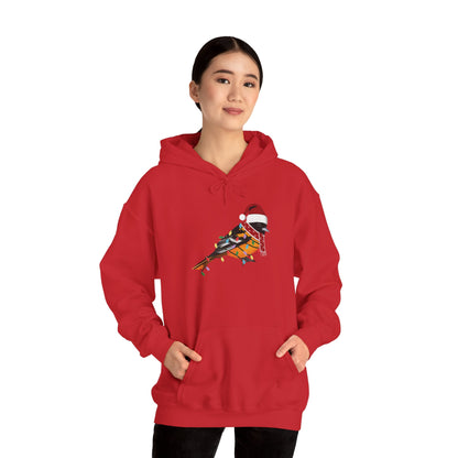 Baltimore Oriole with Fairy Lights Christmas Bird Hoodie