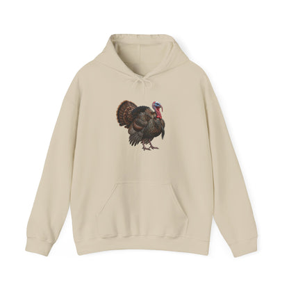 Thanksgiving Turkey Hoodie | Wild Turkey Bird Art Pullover | Cozy Fall Apparel