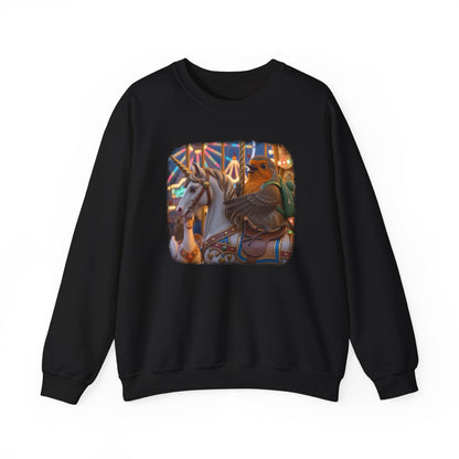 Robin Rosi Unicorn Carousel Premium Sweatshirt for Bird Lovers