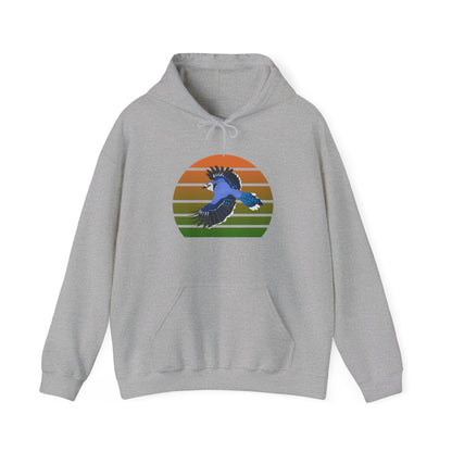 Blue Jay Flying Bird Birdwatcher Biologist Birdlover Hoodie