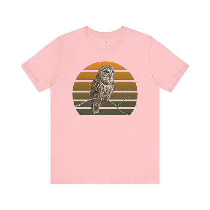 Barred Owl T-Shirt | Unisex Retail Fit Bird Lover Tee | Wildlife Birder Gift