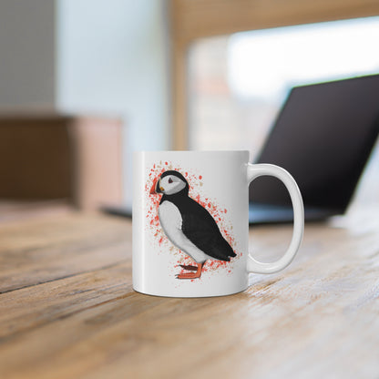 Puffin Bird Ceramic Mug 11oz White - jz.birds