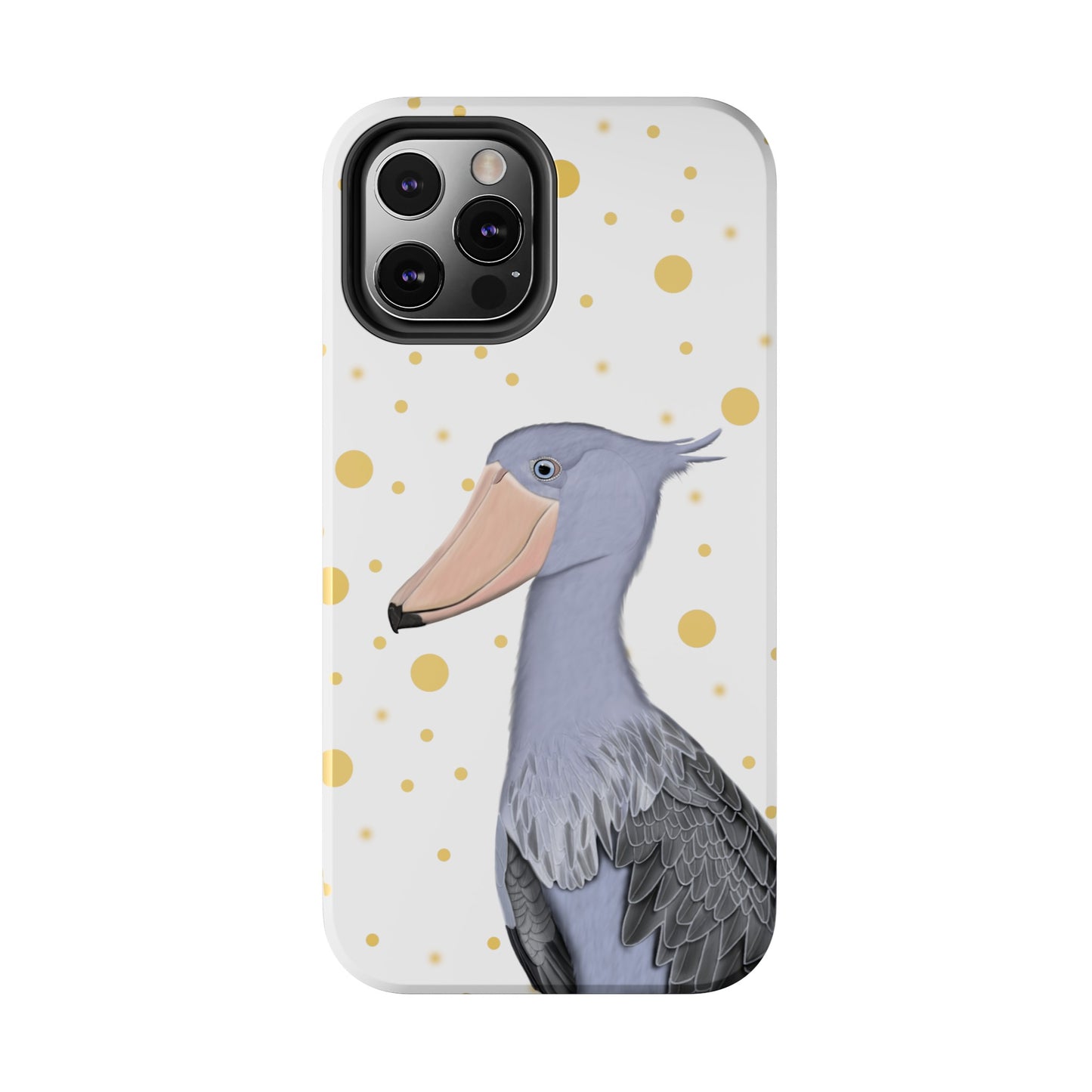 Shoebill Bird Art Tough Phone Case White