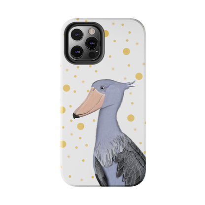 Shoebill Bird Art Tough Phone Case White