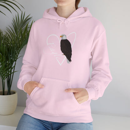 Bald Eagle Heart Bird Birdwatching Birdlover Hoodie