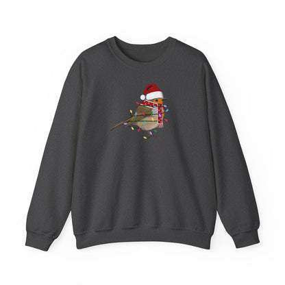 Rotkehlchen Weihnachts-Sweatshirt | Unisex Vogel Sweater für Vogelfreunde & Vogelbeobachter