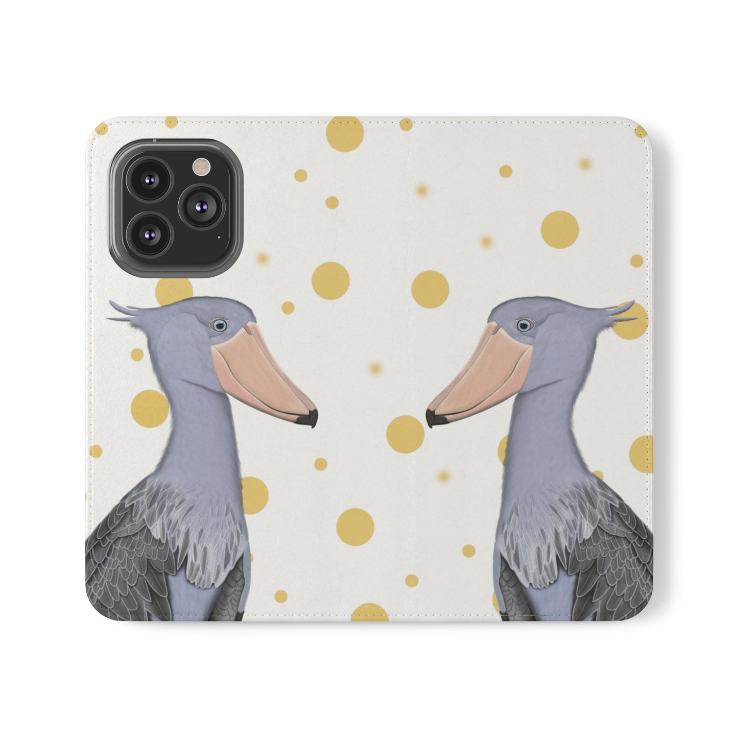 Shoebill Bird Art Phone Flip Case