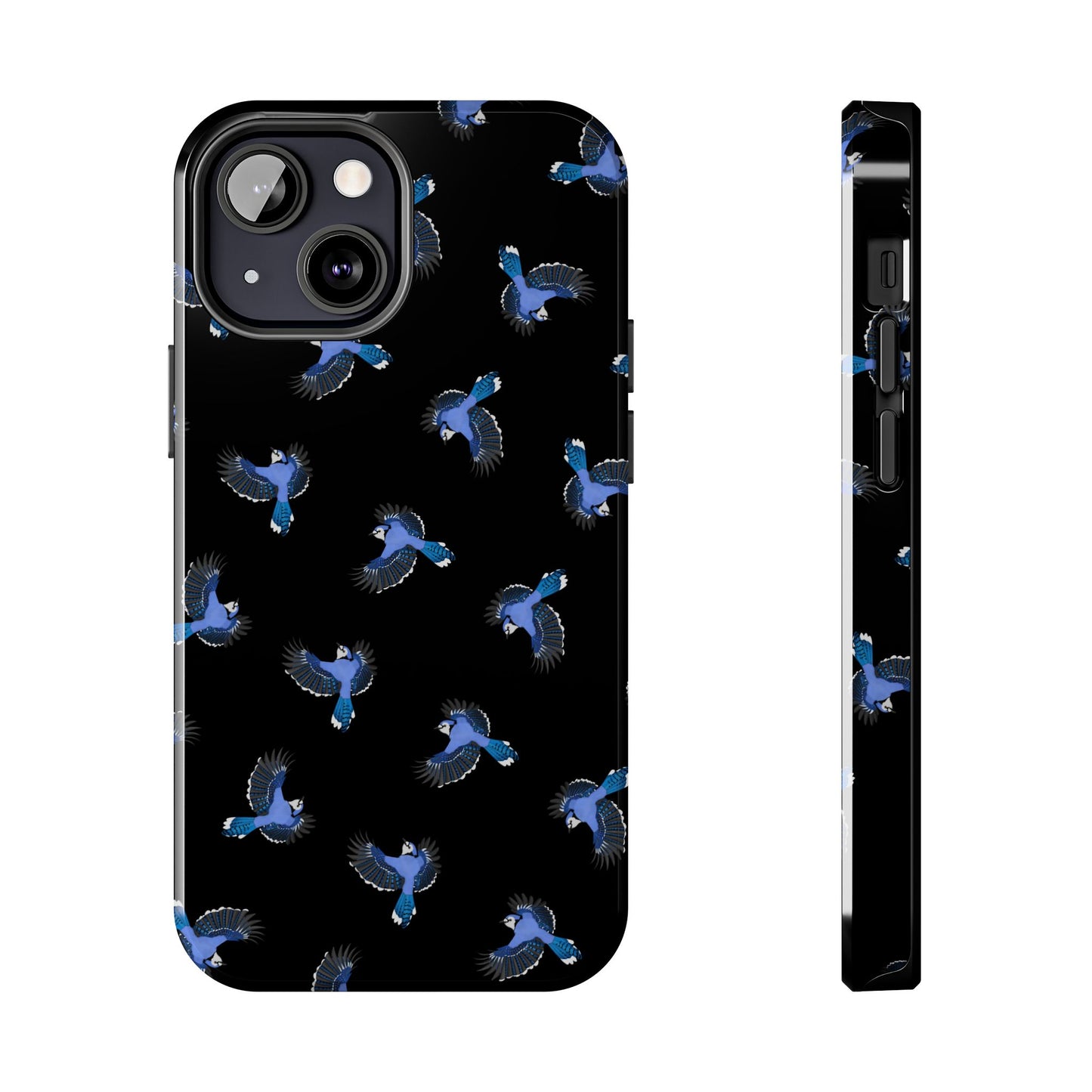 Blue Jay iPhone Case Black – Premium Tough Phone Cover for Bird Lovers – animal lover,