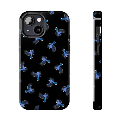 Blue Jay iPhone Case Black – Premium Tough Phone Cover for Bird Lovers – animal lover,