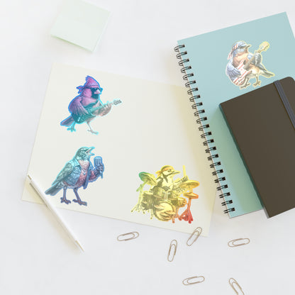 The Backyard Birds – Official Tour Sticker Sheet – 4 Vinyl Decals (White, Holographic or Transparent)