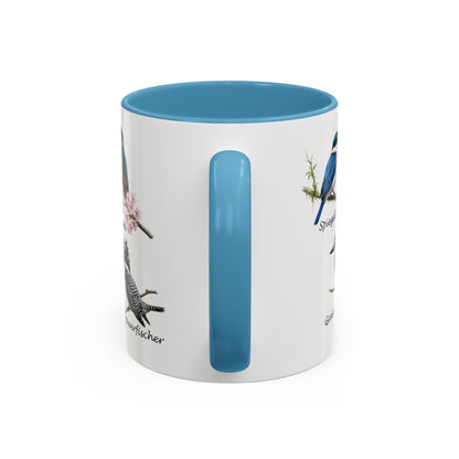 Eisvogel Tasse & Kaffeebecher | Lachender Hans & Kingfisher Lexikon Motiv | Vogelkunde Geschenk