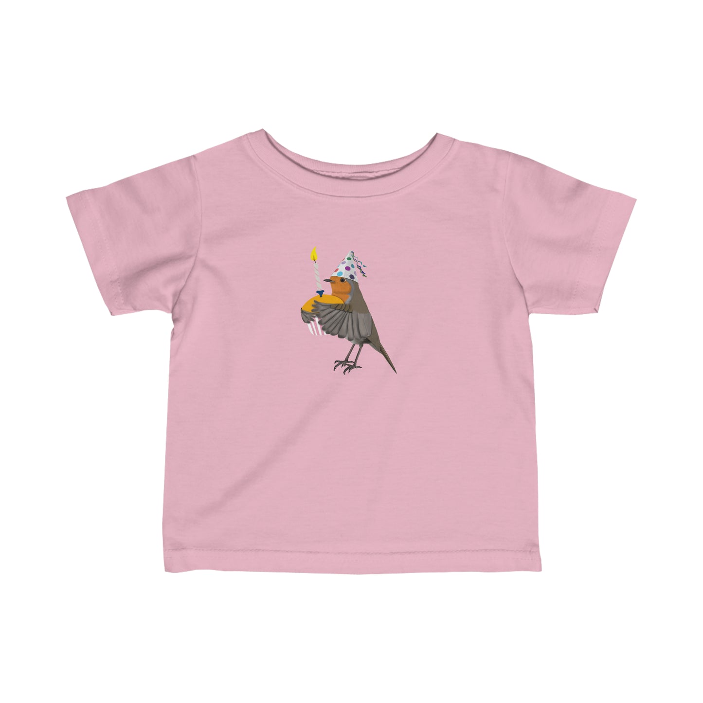 Robin Birthday Bird Baby & Toddler Fine Jersey Tee