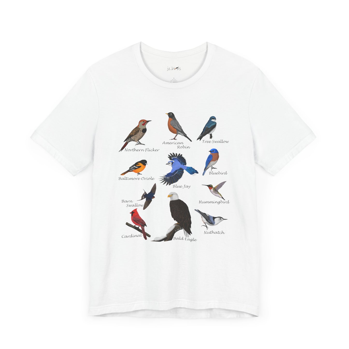 Blue Jay Cardinal Hummingbird Robin Bald Eagle Birding & Birdwatching Bird T-Shirt