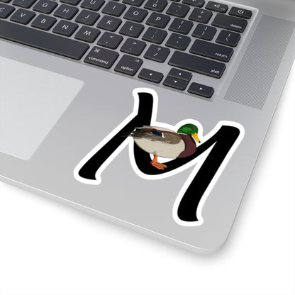 Mallard Letter M Bird Kiss-Cut Sticker