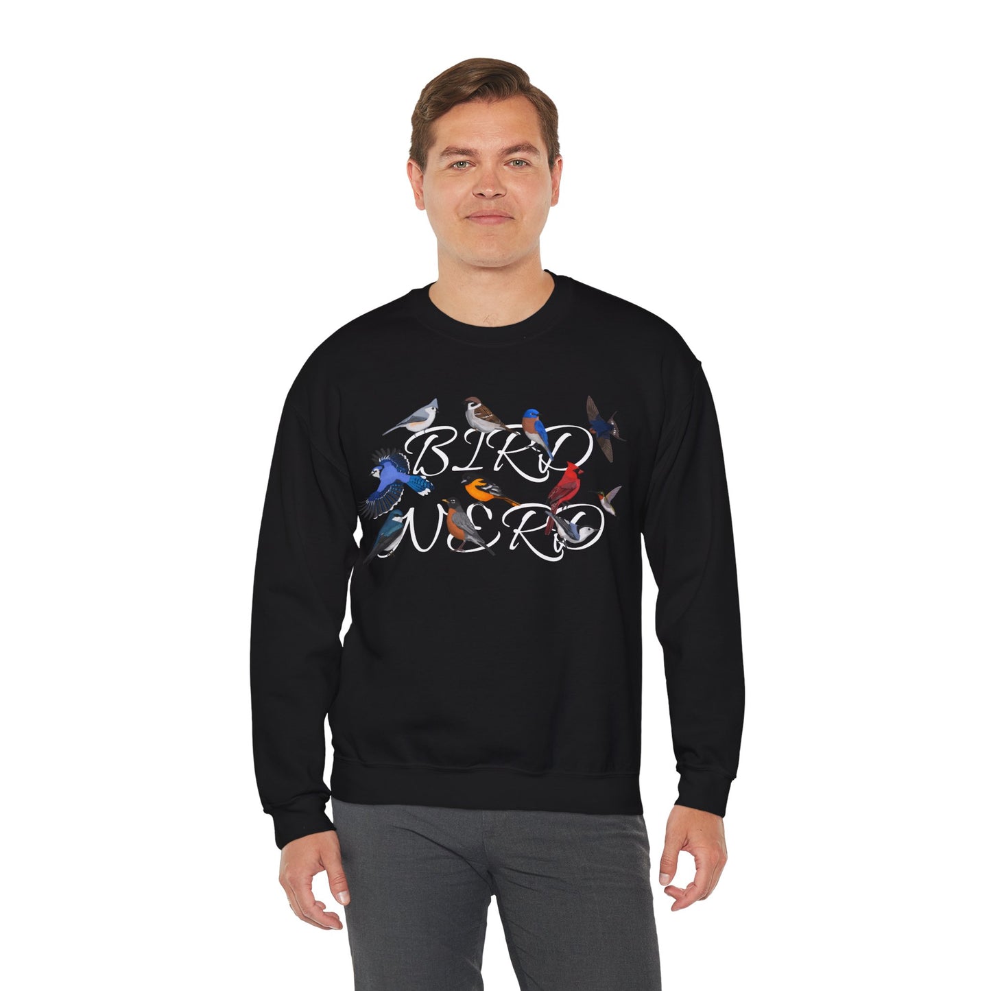 Bird Nerd Blue Jay Cardinal Hummingbird Robin Oriole Birdlover Sweatshirt