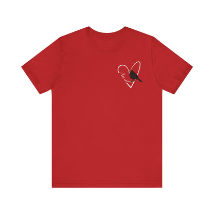 Amsel Vogel Singvogel T-Shirt mit Herz