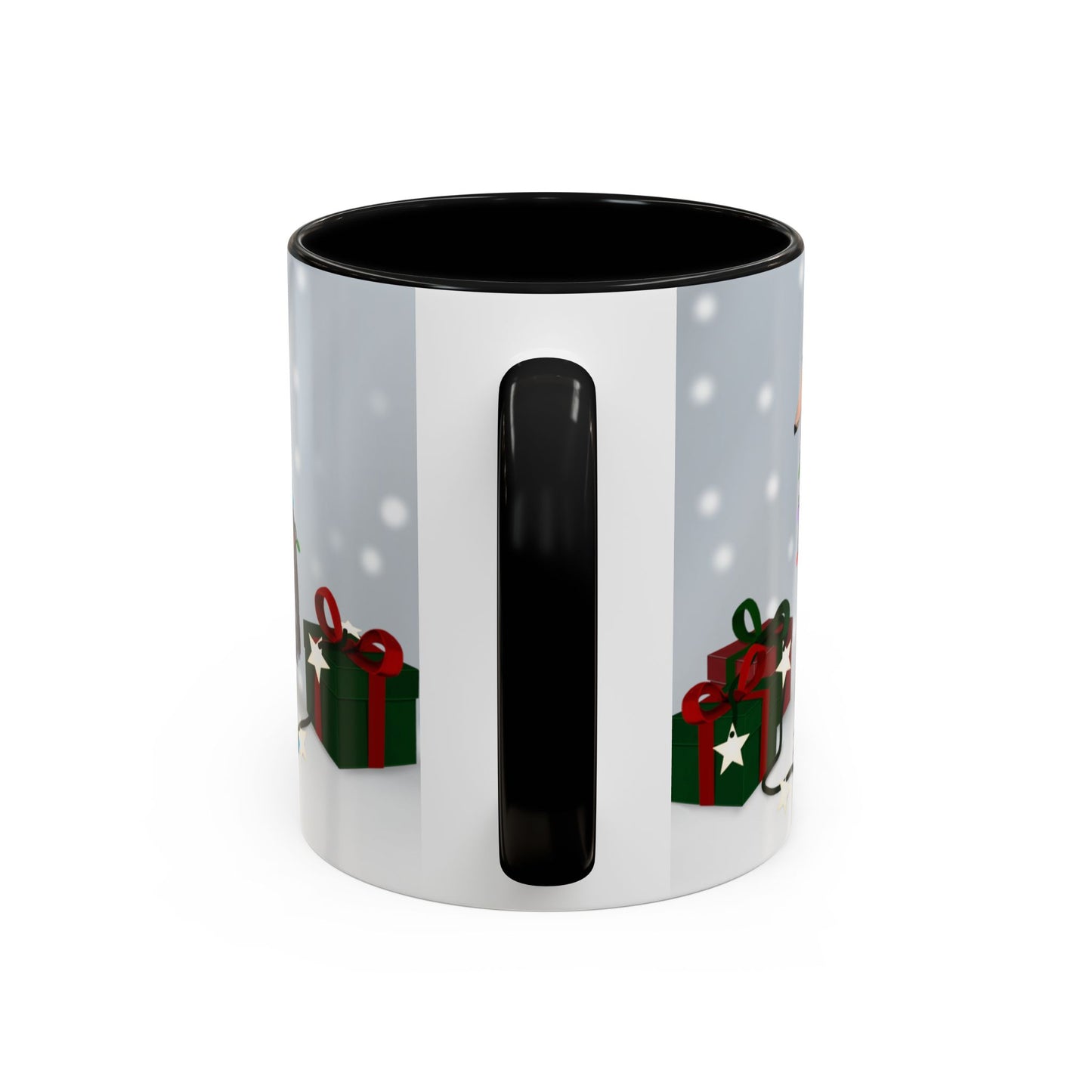 Shoebill with Christmas Hat and Scarf Snow Bird Coffee Mug