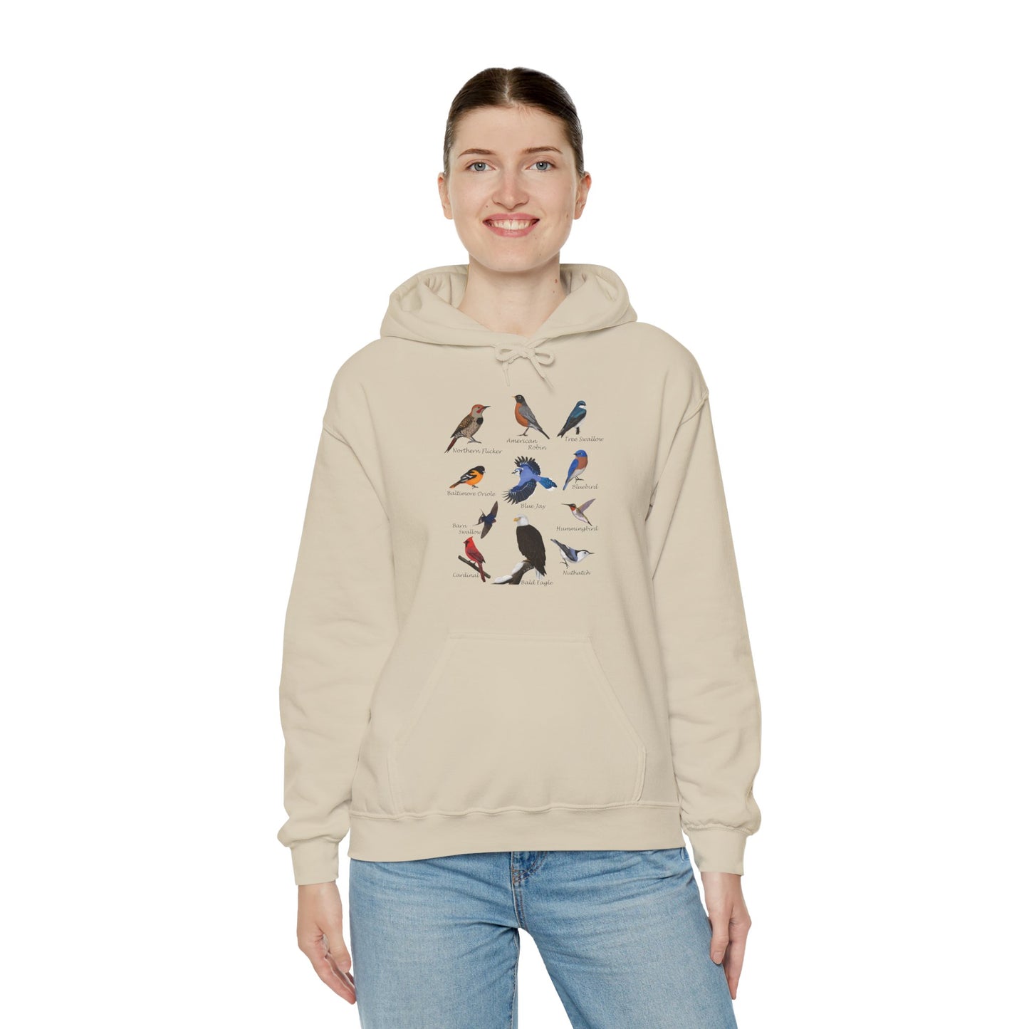 Blue Jay Cardinal Hummingbird Bald Eagle Robin Bird Hoodie