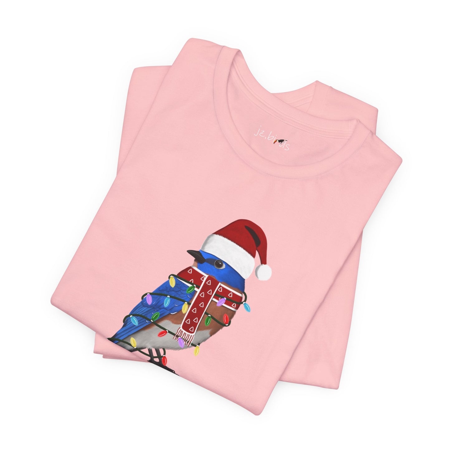 Bluebird with Fairy Lights Christmas Bird T-Shirt