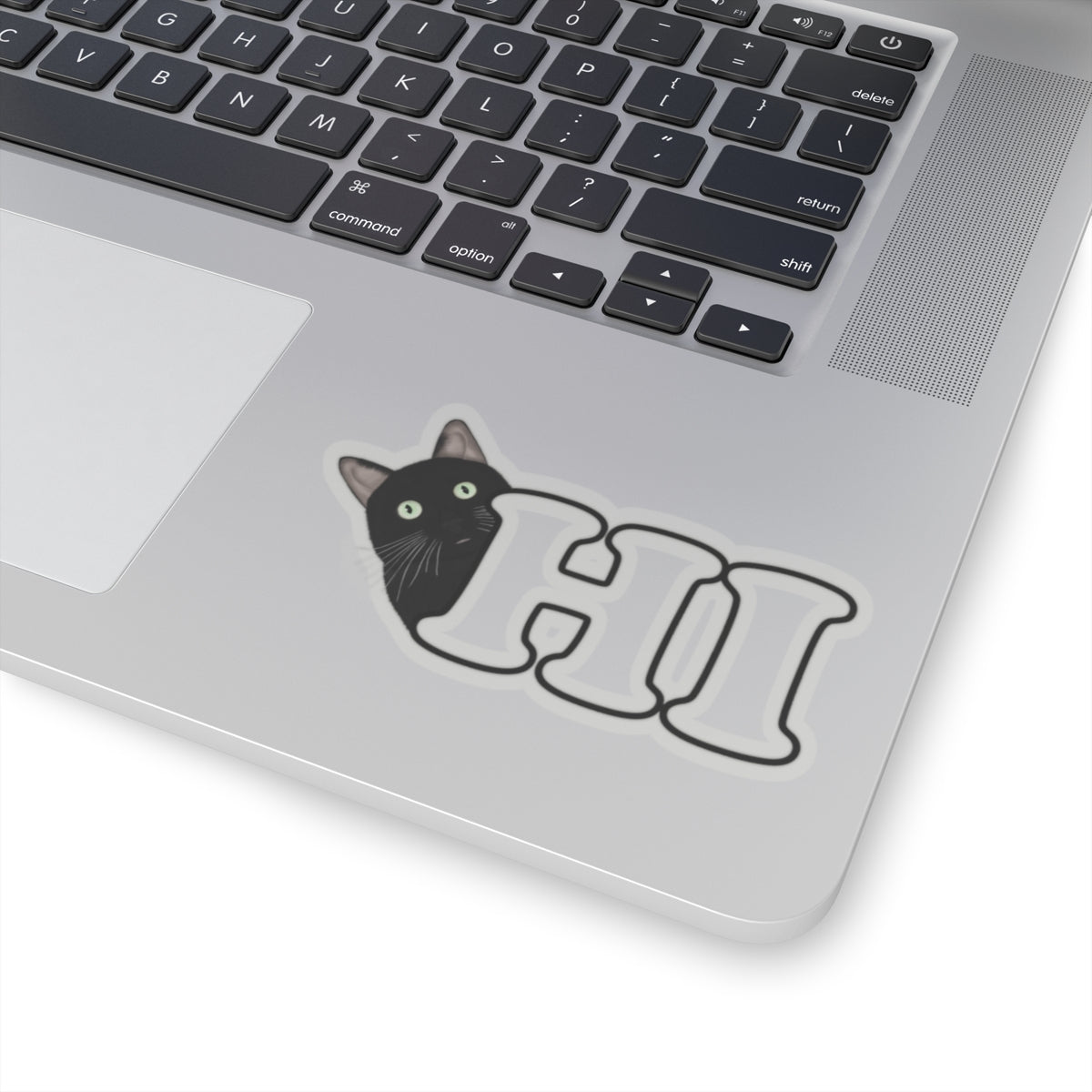 Black Cat Hi Cat Lover Sticker