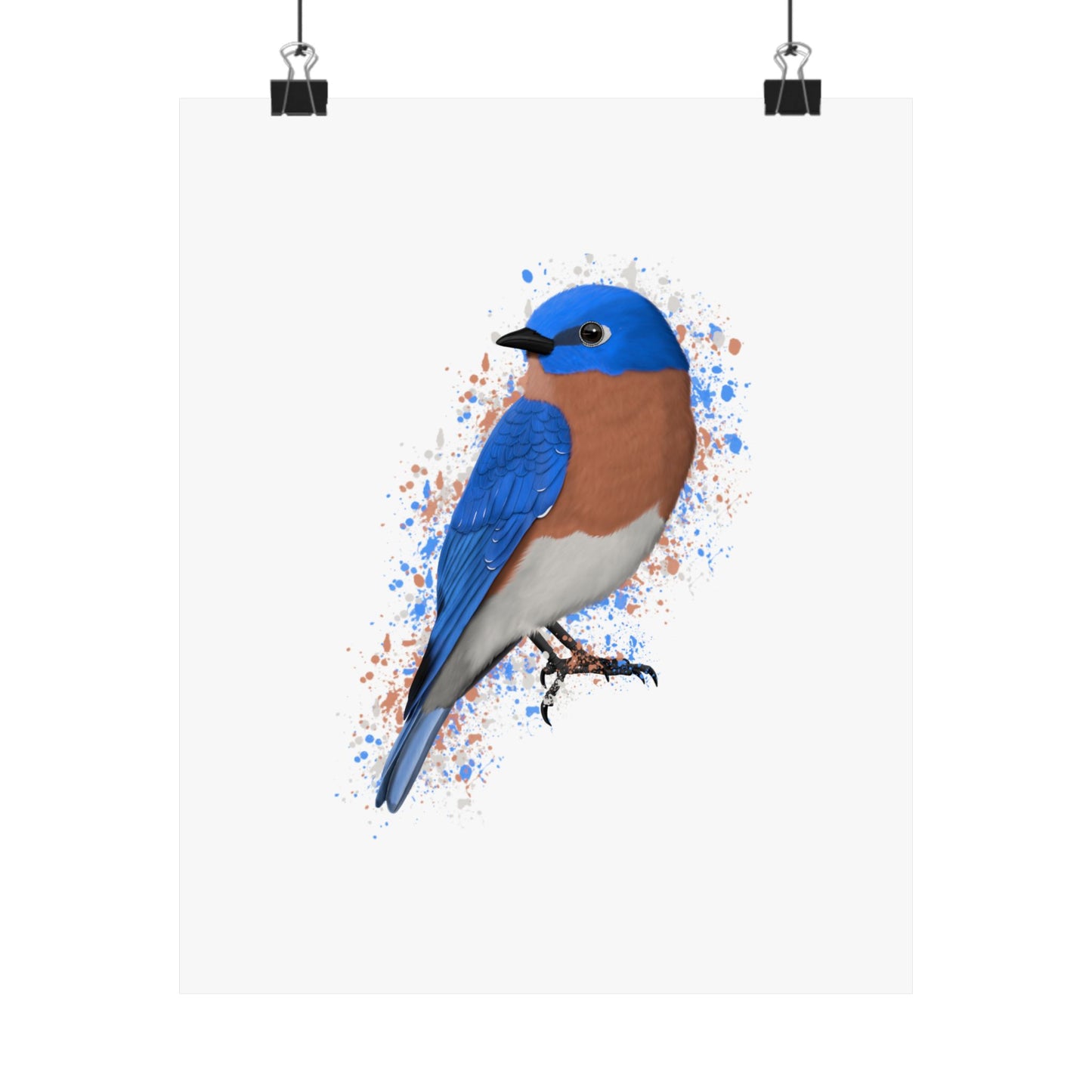 Bluebird Bird Artwork Matte Poster