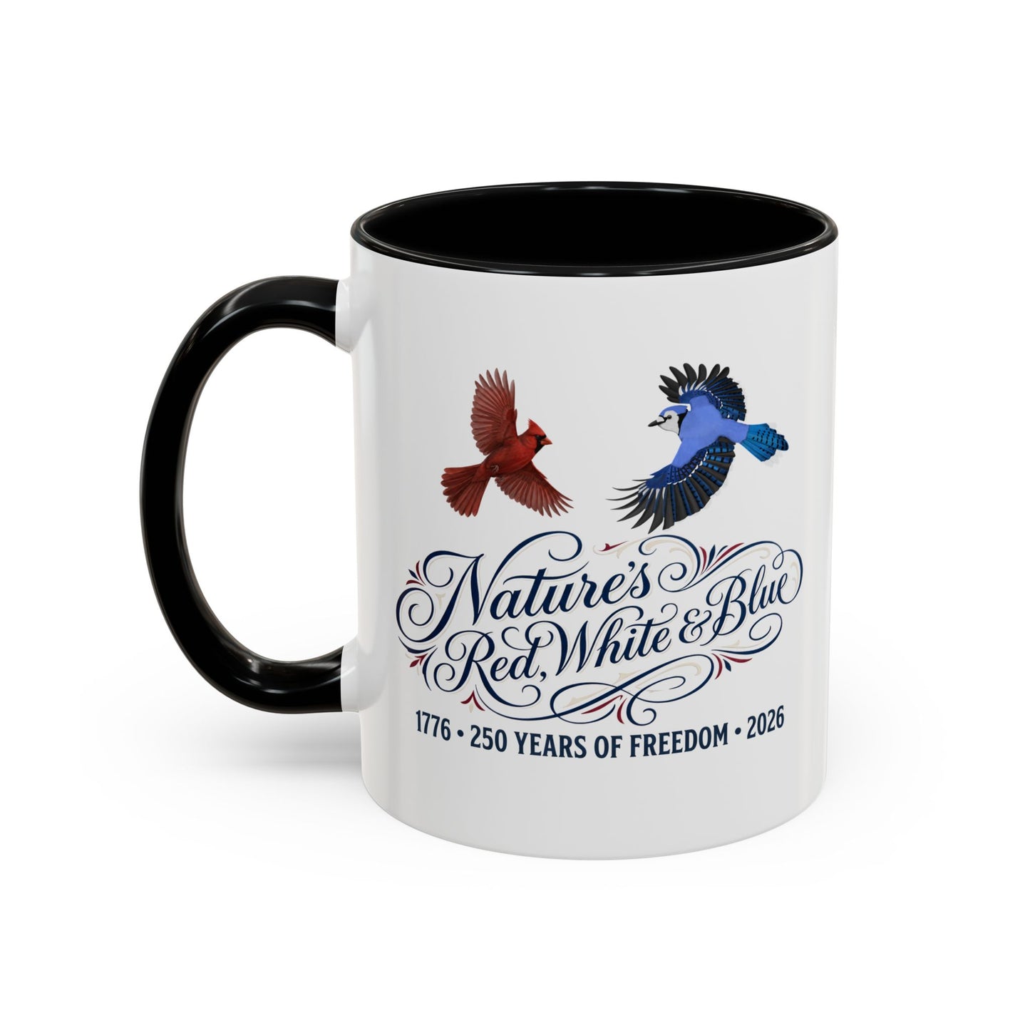 Cardinal & Blue Jay America 250 Mug | Red, White & Blue Ceramic Cup
