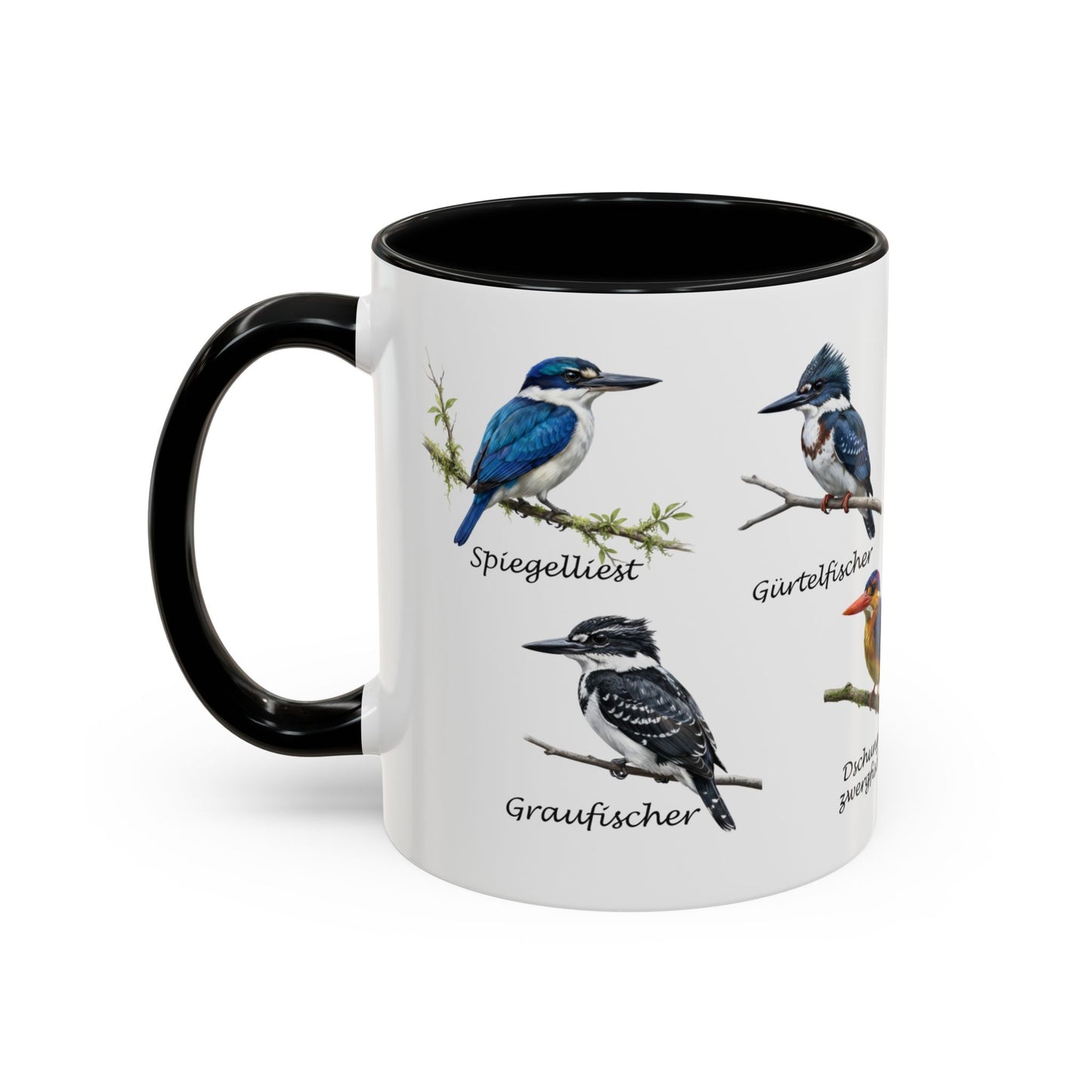 Eisvogel Tasse & Kaffeebecher | Lachender Hans & Kingfisher Lexikon Motiv | Vogelkunde Geschenk