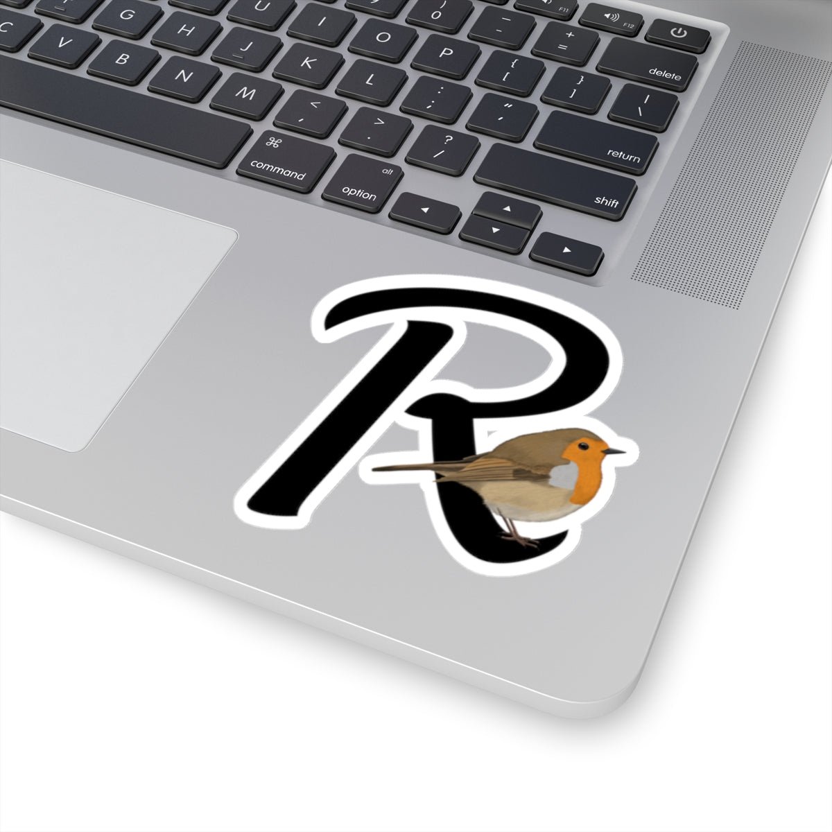 Robin Letter R Bird Kiss-Cut Sticker