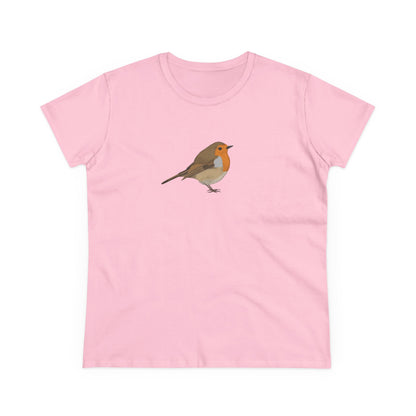 European Robin Bird Design for Birdwatchers and Bird Lovers Women's T-Shirt